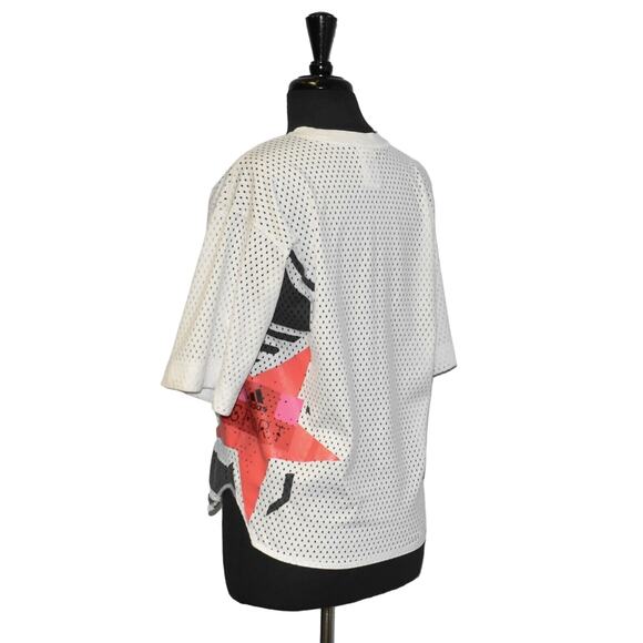 A8 ADIDAS BY STELLA McCARTNEY Stella Sport White Climate Mesh Shirt Top Size S - Picture 4 of 7